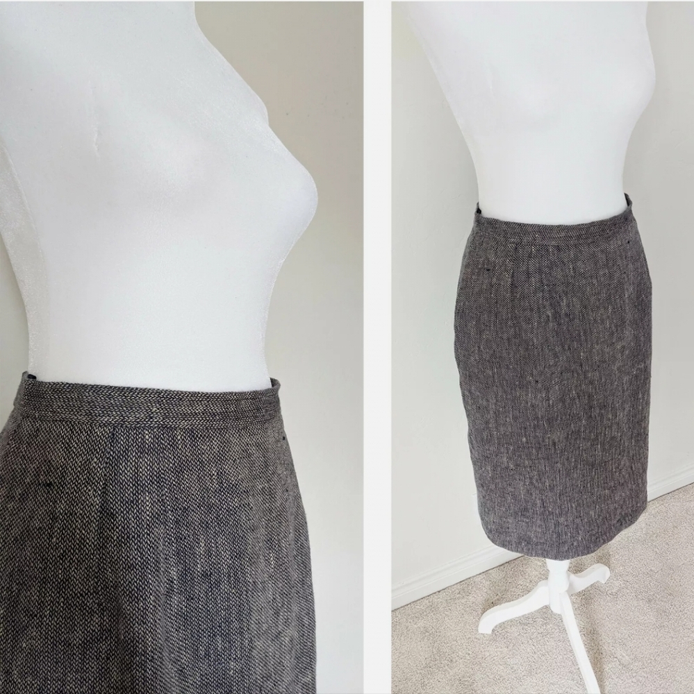 Vintage Oscar De La Renta Tweed Skirt | Couture Designer Retro 1960's - Picture 2 of 8